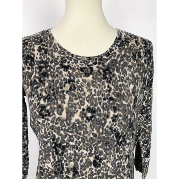 Aritzia Wilfred Knit Print Silk Cashmere Top - Picture 2 of 5